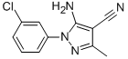 5-氨基-4-氰基-1-(3-氯苯基)-3-甲基吡唑结构式_107842-57-9结构式