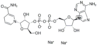 二钠;[[(2S,3R,4S,5S)-5-(6-氨基嘌呤-9-基)-3,4-二羟基-四氢呋喃-2-基]甲氧基-氧代-磷酰][(2R,3S,4R,5S)-5-(3-氨基甲酰-4H-吡啶-1-基)-3,4-二羟基-四氢呋喃-2-基]甲基磷酸酯结构式_108321-31-9结构式