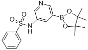 N-(5-(4,4,5,5-四甲基-1,3,2-二噁硼烷-2-基)吡啶-3-基)苯磺酰胺结构式_1083326-28-6结构式