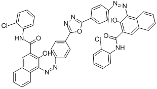 4,4-1,3,4-噁二唑-2,5-二基双(4,1-亚苯基氮杂)双N-(2-氯苯基)-3-羟基-2-萘羧酰胺结构式_109299-00-5结构式