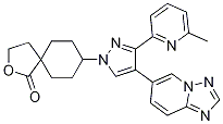 8-(4-([1,2,4]噻唑并[1,5-a]吡啶-6-基)-3-(6-甲基吡啶-2-基)-1H-吡唑-1-基)-2-噁螺[4.5]-1-癸酮结构式_1097729-66-2结构式