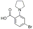 4-Bromo-2-(1-pyrrolidinyl)benzoic acid Structure,1099609-12-7Structure