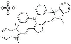 2-((E)-2-(2-(diphenylamino)-3-[(e)-2-(1,3,3-trimethyl-1,3-dihydro-2h-indol-2-ylidene)ethylidene]-1-cyclopenten-1-yl)ethenyl)-1,3,3-trimethyl-3h-indolium perchlorate Structure,110992-57-9Structure