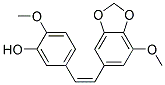 (Z)-2-甲氧基-5-(2-(7-甲氧基-苯并[d][1,3]二氧代-5-基)乙烯基)苯酚结构式_111394-44-6结构式