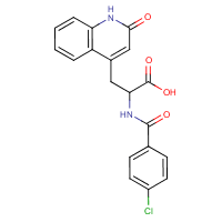 (R)-2-[(4-氯苯甲酰基)氨基]-3-(1,2-二氢-2-氧代-4-喹啉基)丙酸结构式_111911-90-1结构式