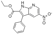 1H-Pyrrolo[2,3-b]pyridine-2-carboxylic acid, 5-nitro-3-phenyl-, ethyl ester Structure,1127423-92-0Structure