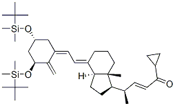 (2E,4R)-4-[(1R,3aS,4E,7aR)-4-[(2E)-2-[(3S,5R)-3,5-双[[(1,1-二甲基乙基)二甲基硅酯]氧基]-2-亚甲基环亚己基]亚乙基]八氢-7a-甲基-1H-茚-1-基]-1-环丙基-2-戊烯-1-酮结构式_112849-17-9结构式
