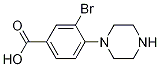3-溴-4-(1-哌嗪)苯甲酸结构式_1131594-67-6结构式