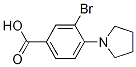 3-溴-4-(1-吡咯烷)苯甲酸结构式_1131615-12-7结构式