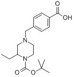 1-(4-Carboxyphenylmethyl)-3-ethyl-4-boc piperazine Structure,1131622-97-3Structure