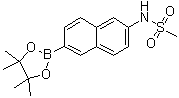 N-[6-(4,4,5,5-四甲基[1,3,2]二噁硼烷-2-基)萘-2-基]甲烷磺酰胺结构式_1132940-88-5结构式