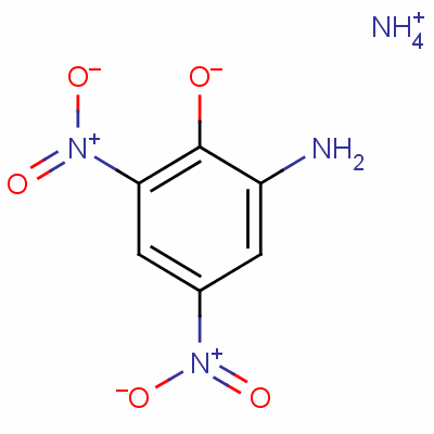 2-氨基-4,6-二硝基苯酚铵结构式_1134-85-6结构式