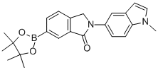 1H-Isoindol-1-one, 2,3-dihydro-2-(1-methyl-1H-indol-5-yl)-6-(4,4,5,5-tetramethyl-1,3,2-dioxaborolan-2-yl)- Structure,1135437-86-3Structure