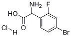 2-氨基-2-(4-溴-2-氟苯基)乙酸盐酸盐结构式_1136881-78-1结构式