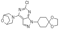 3-[6-氯-1-(1,4-二噁螺[4.5]-8-癸基)-1H-吡唑并[3,4-d]嘧啶-4-基]-8-噁-3-氮杂双环[3.2.1]辛烷结构式_1144080-35-2结构式