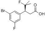 Benzenepropanoic acid, 3-bromo-5-fluoro-β-(1-fluoro-1-methylethyl)-, (βS)- Structure,1147871-78-0Structure