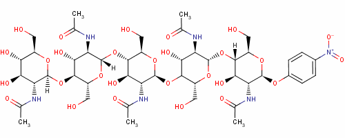 N-[(2S,3R,4R,5S,6R)-5-[(2S,3R,4R,5S,6R)-3-乙酰氨基-5-[(2S,3R,4R,5S,6R)-3-乙酰氨基-4,5-二羟基-6-(羟基甲基)四氢吡喃-2-基]氧基-4-羟基-6-(羟基甲基)四氢吡喃-2-基]氧基-2-[(2R,4R,5R,6S)-5-乙酰氨基-6-[(2R,3S,结构式_114882-45-0结构式