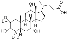 胆酸-D4结构式_116380-66-6结构式