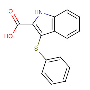 3-(苯基硫代)-1H-吲哚-2-羧酸结构式_116757-25-6结构式