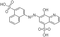 8-Hydroxy-7-((4-sulfo-1-naphthyl)azo)quinoline-5-sulfonic acid Structure,117-87-3Structure