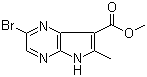 2-Bromo-6-methyl-5h-pyrrolo[2,3-b]pyrazine-7-carboxylic acid methyl ester Structure,1172943-37-1Structure