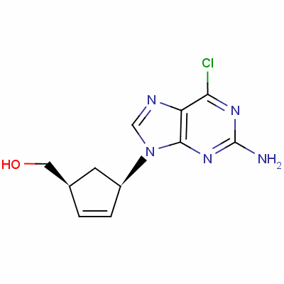 (-)-(1S,4r)-4-(2’-amino-6’-chloro-9’h-purin-9’-yl)cyclopent-2-enylmethanol Structure,118237-87-9Structure