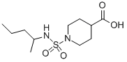 4-Piperidinecarboxylic acid, 1-[[(1-methylbutyl)amino]sulfonyl]- Structure,1184503-11-4Structure