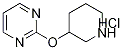 2-(哌啶-3-基氧基)-嘧啶盐酸盐结构式_1185316-04-4结构式