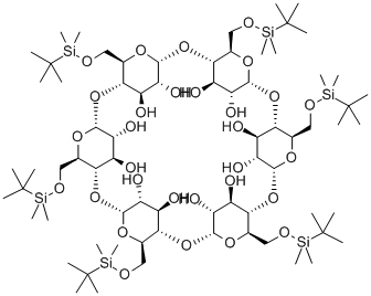 苯丙锡-6-(二甲基-叔-丁基甲硅烷基)-α-环糊精结构式_118646-79-0结构式