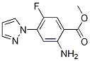2-氨基-5-氟-4-(1H-吡唑-1-基)苯甲酸甲酯结构式_1186663-61-5结构式