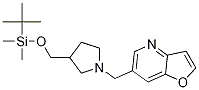 6-((3-((Tert-butyldimethylsilyloxy)methyl)-pyrrolidin-1-yl)methyl)furo[3,2-b]pyridine Structure,1188994-30-0Structure
