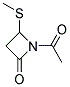 1-乙酰基-4-(甲基硫代)-2-氮杂啶酮结构式_119873-97-1结构式