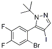 5-(2-Bromo-4,5-difluorophenyl)-1-tert-butyl-4-iodo-1h-pyrazole Structure,1206676-80-3Structure