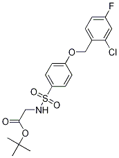 Tert-butyl 2-(4-((2-chloro-4-fluorobenzyl)oxy)phenylsulfonamido)acetate Structure,1206677-71-5Structure