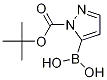 1-(T-butoxycarbonyl)pyrazole-5-boronic acid Structure,1217500-54-3Structure