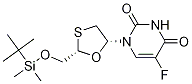 顺式-5-氟-1-[2-[[[(1,1-二甲基乙基)二甲基硅烷基]氧基]甲基]-1,3-氧硫杂环戊烷-5-基]-2,4(1H,3H)-嘧啶二酮结构式_1217659-69-2结构式