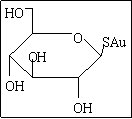 葡糖硫金结构式_12192-57-3结构式