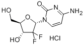 4-Amino-1-(2-deoxy-2,2-difluoropentofuranosyl)-2(1h)-pyrimidinone hydrochloride (1:1) Structure,122111-05-1Structure