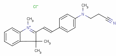 3H-indolium, 2-[2-[4-[(2-cyanoethyl)methylamino] phenyl]ethenyl]-1,3,3-trimethyl-, chloride Structure,12217-48-0Structure