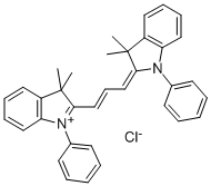 2-[(E)-3-(3,3-dimethyl-1-phenyl-1,3-dihydro-2h-indol-2-ylidene)-1-propenyl]-3,3-dimethyl-1-phenyl-3h-indolium chloride Structure,122295-58-3Structure