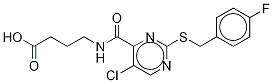 4-(5-氯-2-((4-氟苄基)硫代)嘧啶-4-羧酰胺)丁酸结构式_1225162-49-1结构式