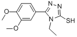 5-(3,4-二甲氧基苯基)-4-乙基-4H-1,2,4-噻唑-3-硫醇结构式_122772-20-7结构式