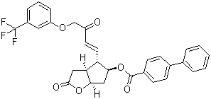 [1,1-联苯]-4-羧酸 六氢-2-氧代-4-[3-氧代-4-[3-(三氟甲基)苯氧基]-1-丁烯-1-基]-2H-环戊并[b]呋喃-5-基酯结构式_122921-57-7结构式