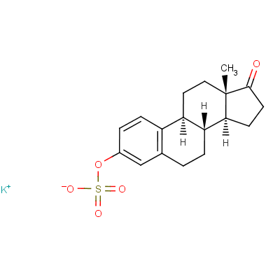 雌酚酮硫酸钾结构式_1240-04-6结构式