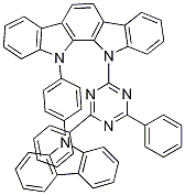 5-[4-(9H-咔唑-9-基)苯基]-7-(4,6-二苯基-1,3,5-噻嗪-2-基)-5,7-二氢-吲哚并[2,3-b]咔唑结构式_1246963-70-1结构式