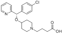 (+)-(S)-4-[4-[1-(4-氯苯基)-1-(2-吡啶)甲氧基]哌啶-1-基]丁酸结构式_125602-71-3结构式