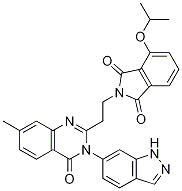 2-(2-(3-(1H-吲唑-6-基)-7-甲基-4-氧代-3,4-二氢喹唑啉-2-基)乙基)-4-异丙氧基异吲哚啉-1,3-二酮结构式_1256450-66-4结构式