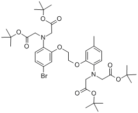 N-[2-[2-[2-[双[2-(1,1-二甲基乙氧基)-2-氧代乙基]氨基]-5-溴苯氧基]乙氧基]-4-甲基苯基]-n-[2-(1,1-二甲基乙氧基)-2-氧代乙基]-甘氨酸叔丁酯结构式_125663-37-8结构式