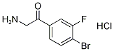2-氨基-1-(4-溴-3-氟苯基)乙酮盐酸盐结构式_1260679-52-4结构式