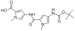 4-[[[4-[[(1,1-Dimethylethoxy)carbonyl]amino]-1-methyl-1H-pyrrol-2-yl]carbonyl]amino]-1-methyl-1H-Pyrrole-2-carboxylic acid Structure,126092-98-6Structure